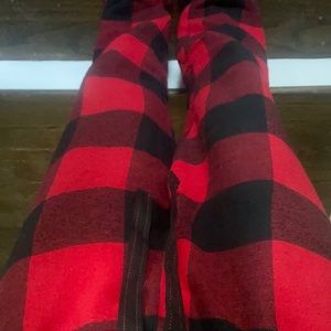 I’m selling pajama pants that are red and black from Old Navy